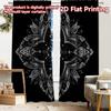 2pcs, 2D FLAT PRINTING Curtains (Without Rod) Mandala Bloom Christmas Festival Fashion Curtains Fabric Curtains Festive Ldeal
