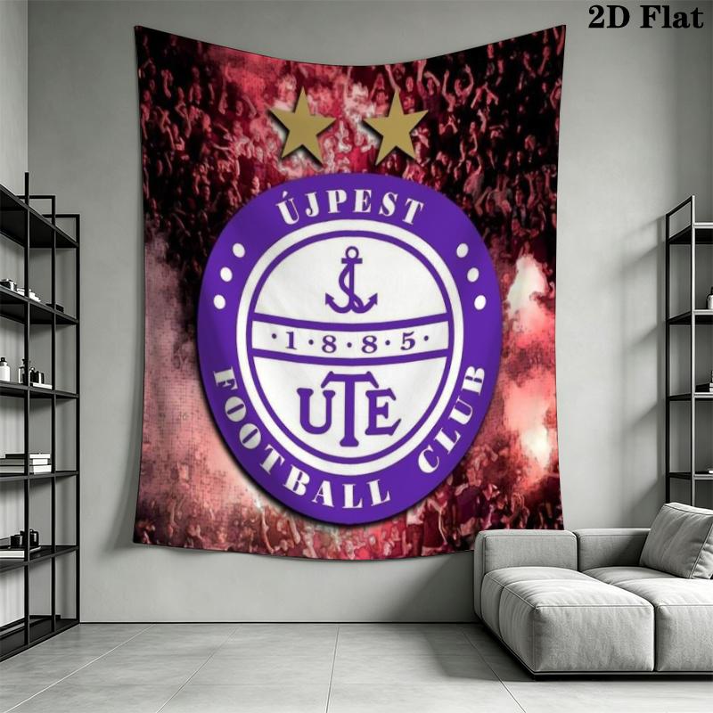 Ujpest FC Wall Tapestry Aesthetic Wall Hanging Printed Fabric Blanket Decorative Tapestries for Bedroom Living Room Home Decor