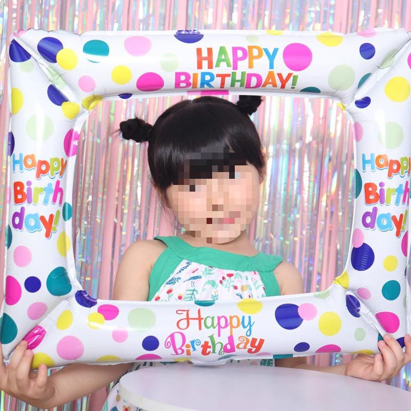 Gradient Rainbow Balloon with Crown for Girl's First Birthday Party Background Decoration