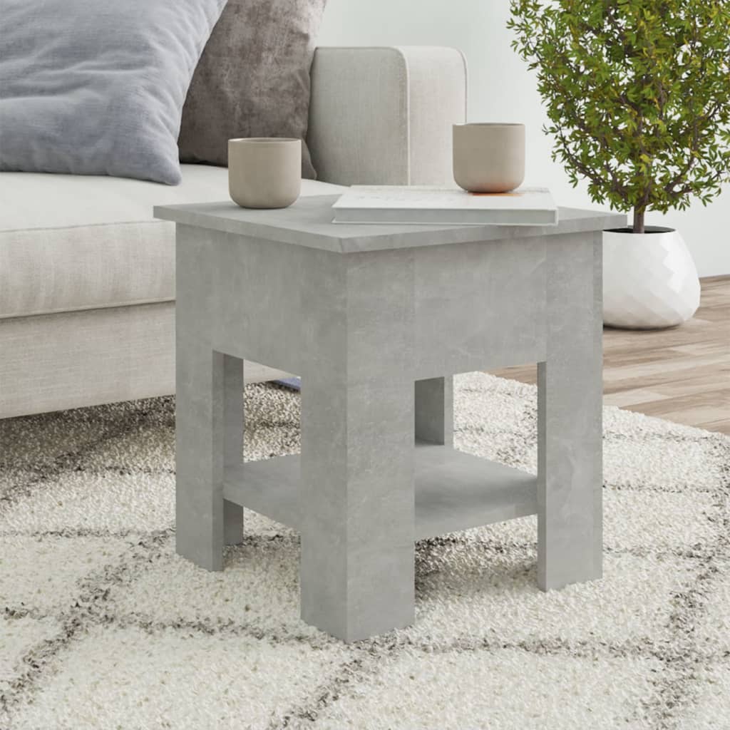 Coffee Table Concrete Grey 40 x 40 x 42 cm Engineered Wood