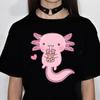 Футболка Axolotl, одежда унисекс, милая, кавайная, винтажная, y2k, футболка, женская, унисекс, Drink Bubble Tea, повседневная, с коротким рукавом, футболка