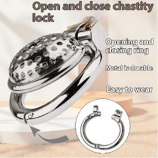 New Male Chastity Device Flat Cat Claw Stainless Steel Chastity Lock Cock Cage Open and Close Rings Sexy Toy for Men Gay Couple