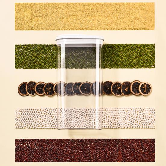 Герметичный контейнер для хранения продуктов Прозрачный пластиковый контейнер с откидными крышками для организации кухонной кладовой Банка для хранения сухих продуктов