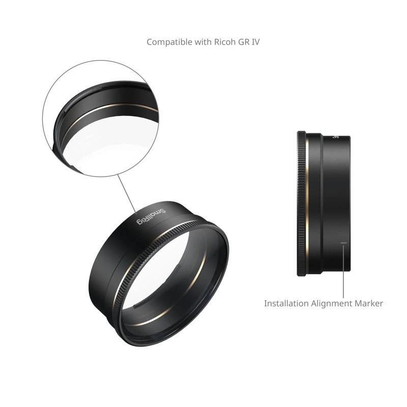 SmallRig UV Filter for RICOH GR IV Protection for GR IV Retractable Lens Camera UV Filter Lens Hood Into One Camera Accessory