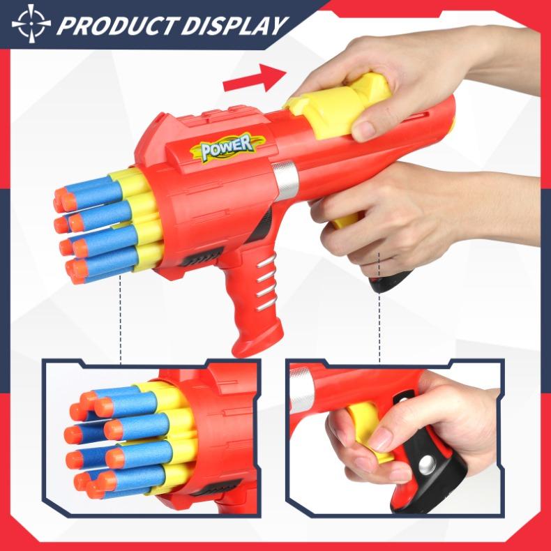 Manual Rapid Fire Toy Gun Soft Bullet Gun Air Foam Blaster Kids Indoor Outdoor Shooting Sports Family Interactive Game Boys Gift