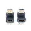 Male To Female HDMI-compatible Converter 90 270 Degree Right-angle Adapter Elbow Connector for HDTV Tv Cable