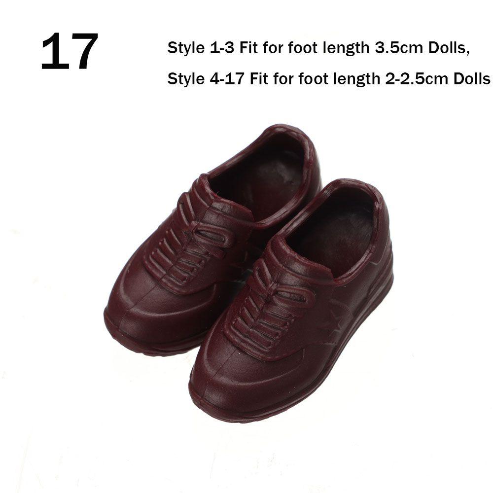 For 16cm Dolls Foot Length 2~3.5cm Casual Shoes Fashion Doll Shoes PVC Boots Plastic Sneakers