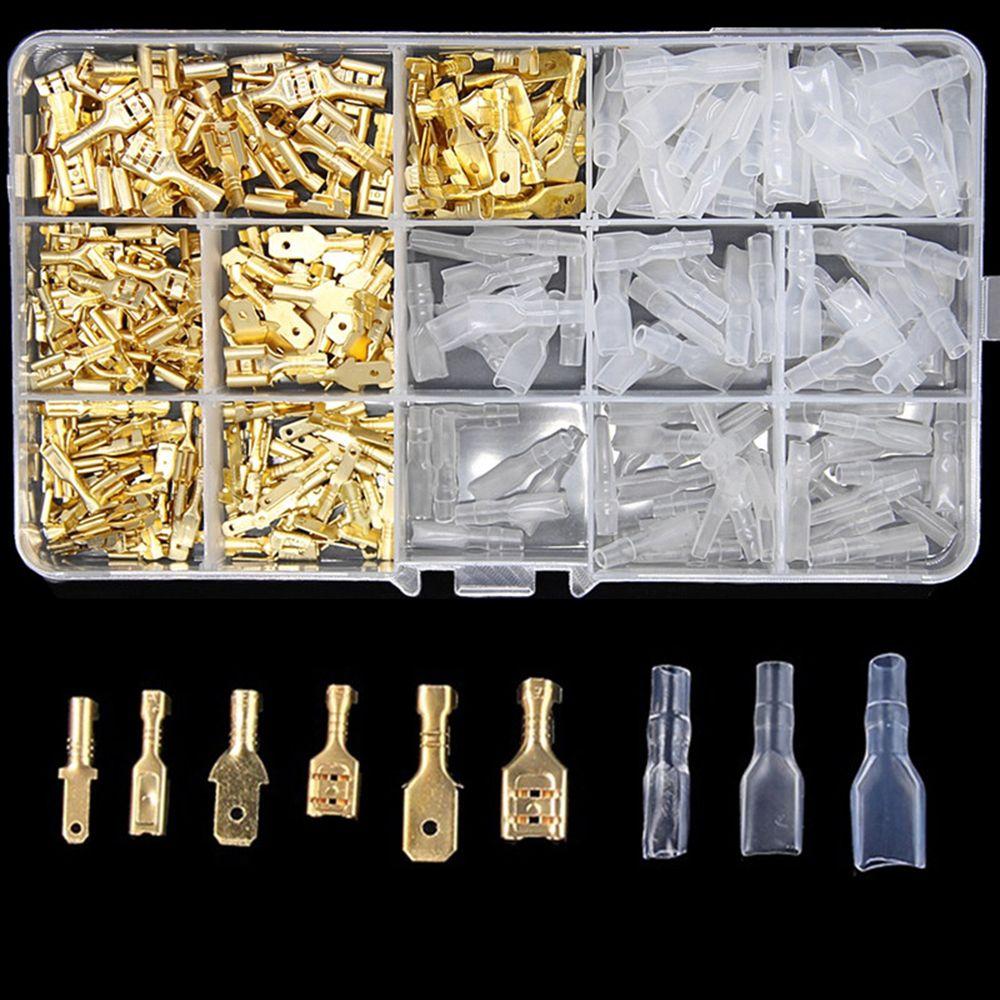 Male Female Cold Pressing Terminals Connector Insert Spade Wire Connectors Plug Spring