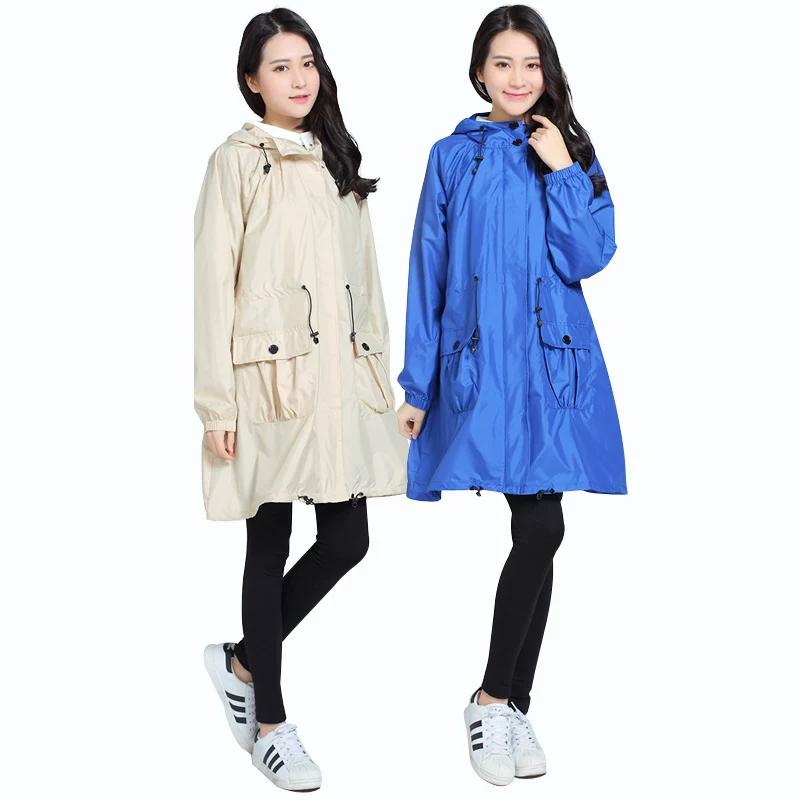 Wemiu Raincoat for Women, Cute Adult Waterproof Hiking Windbreaker, Long Ultra-Light Women's Korean Style Rain Poncho, Thin and Fashionable