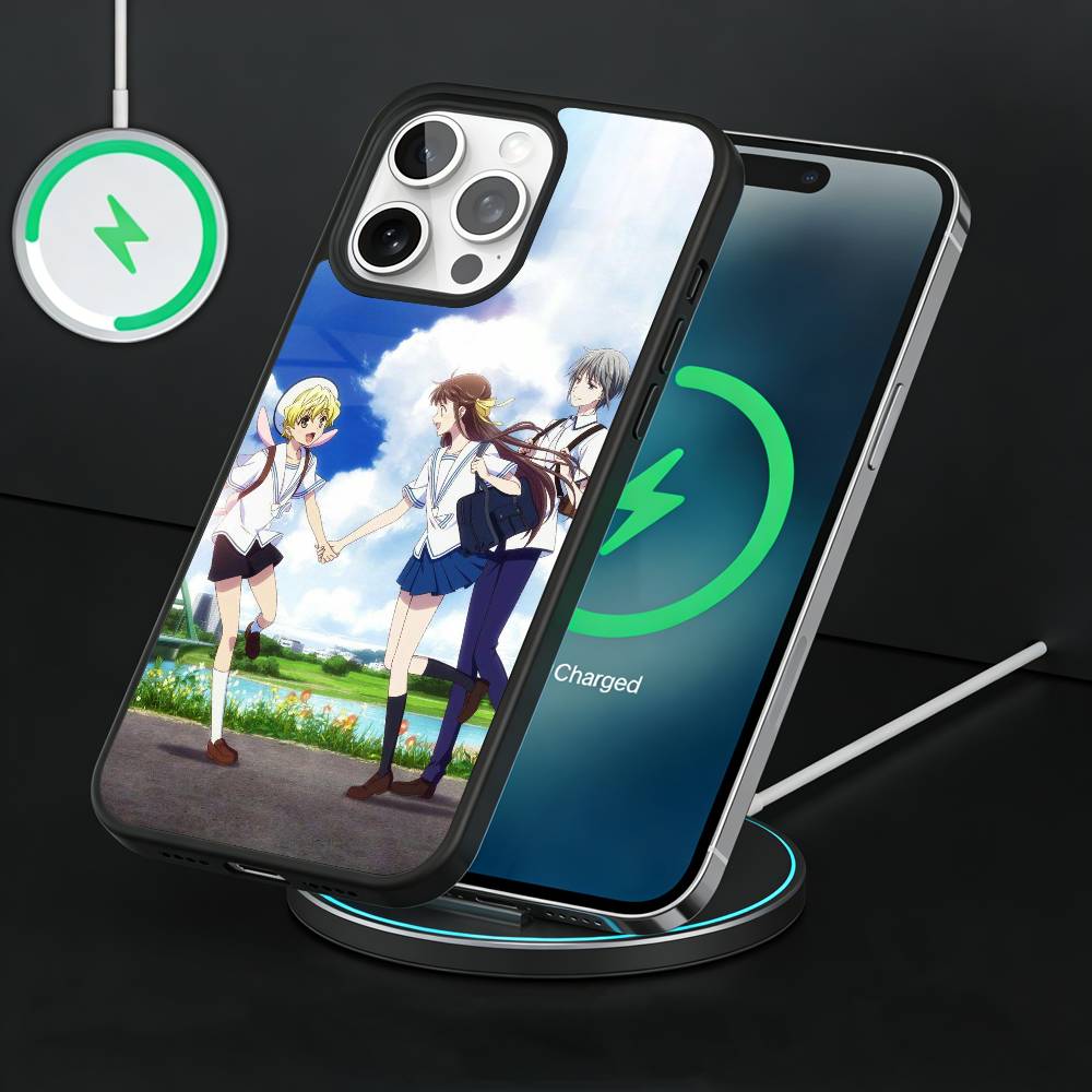 Чехол для телефона Аниме Фруктовый корзина Для iPhone17,16,15,14,13 Plus,Pro Max Магнитный Для Magsafe Беспроводная зарядка