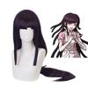 100см Danganronpa:Trigger Happy Havoc Косплей Микан Цумики Парик Длинный Фиолетовый Волнистый Термостойкий Синтетический Парик