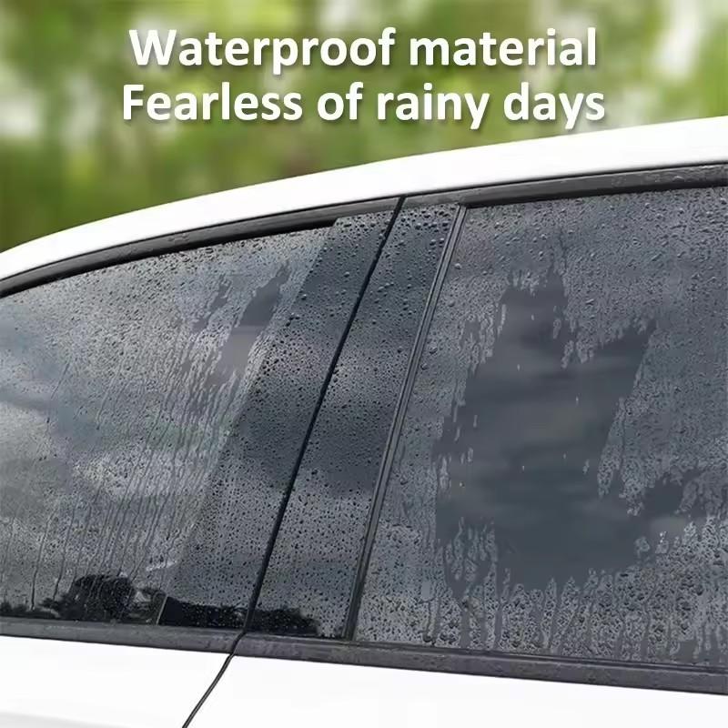 6 шт. Для Honda Civic Sedan 2001-2005 2002 2003 Накладки на оконные молдинги Центральная пленка Стойки B C Столбики Наклейка Автоаксессуары