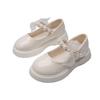 Kids Mary Jane Shoes Elegant Lace Bowknot Girls' Flat Leather Shoes for Wedding Party Versatile Fashion Children Princess Shoes