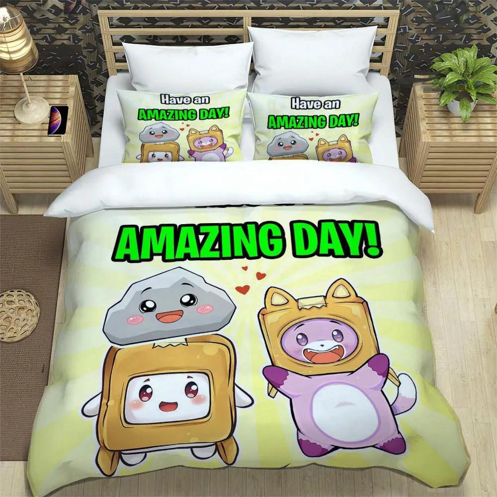 Lankybox Foxy Boxy Cute Bedding Collections Exquisite Bed Supplies Set Duvet Cover Bed Comforter Set Bedding Set Luxury Birthday Gift