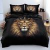 Crown Lion Bedding Set Duvet Cover Set Quilt Cover With Pillowcase Single Twin Queen Double Size For Bedroom Decor Birthday Gift