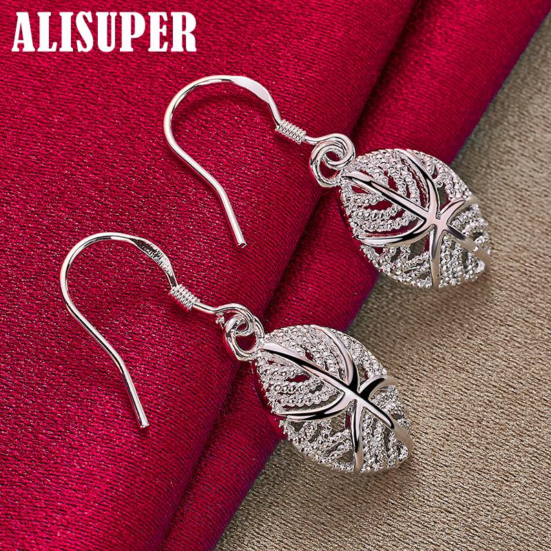 Ювелирные изделия из стерлингового серебра 925 пробы с листьями