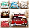 3D Christmas Bedding Set Happy New Year Down Duvet Cover Pillowcase 2/3pc Women Kid Home Textiles King Queen Bed New Year Gift