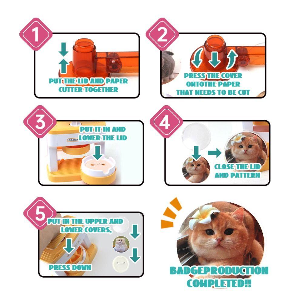 Plastic Kid Badge Button Maker Machine Press Maker DIY Pin Badges Machine for Kid Gift