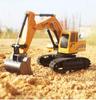 Multi-function Excavator, RC Bulldozer, Kids' Toy Car, Construction Vehicle Toy, Radio Control, Small Size, 1/24 Scale (Yellow)