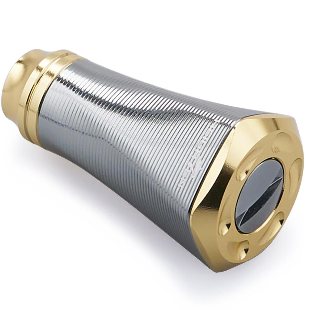 HEIGHTEN 20mm Reel Handle Knob for Shimano Daiwa Type Type Tornado Series (Shimano A) (Daiwa S) (Gunmetal & Gold) (710)
