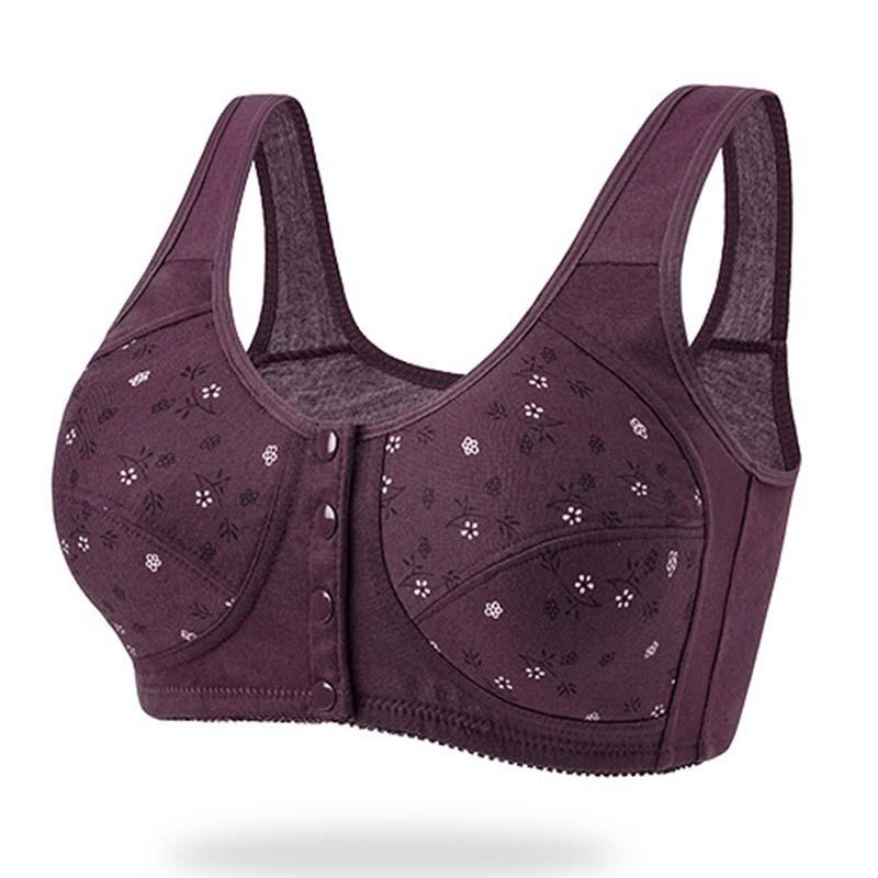 Elderly And Middleaged Large Size Wrap Bra Gathered Thin Section Of Skinfriendly Bra Without Steel Ring Undershirt Type Bra
