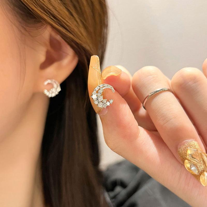 Серьги Starry Star Moon, супер фея, темперамент, серьги Flash Diamond Commuter Temperament, новые трендовые