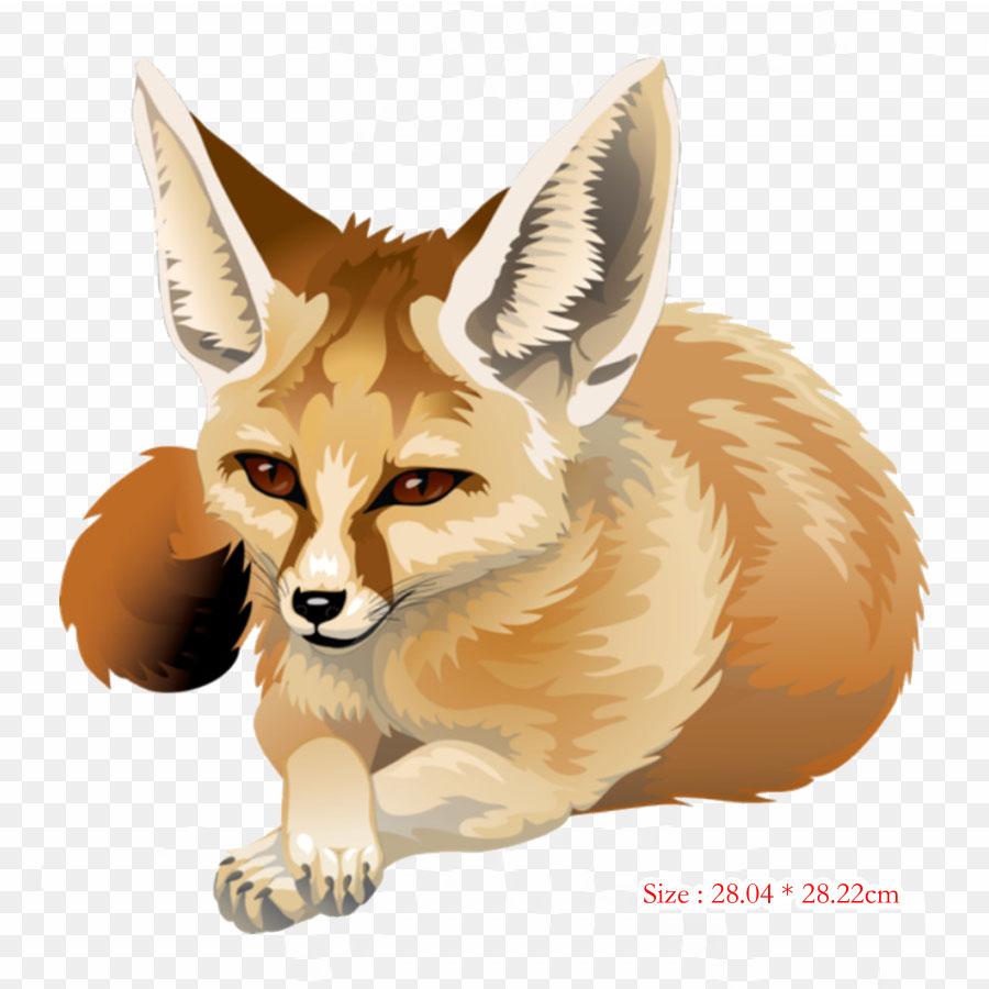 Fennec Furry Fandom Canidae Iron On Heat Transfer Printing Vinyl Patches Sticker for Clothes DIY Appliques Washable Patches