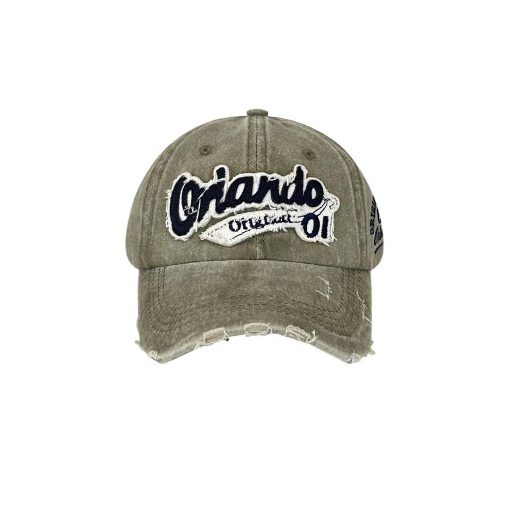Ретро Бейсболка Орландо Стирка Хлопок Папа Шляпа С Потрепанным Козырьком Уличный Стиль Хип-Хоп Snapback Кепки Кепка Мужская Унисекс