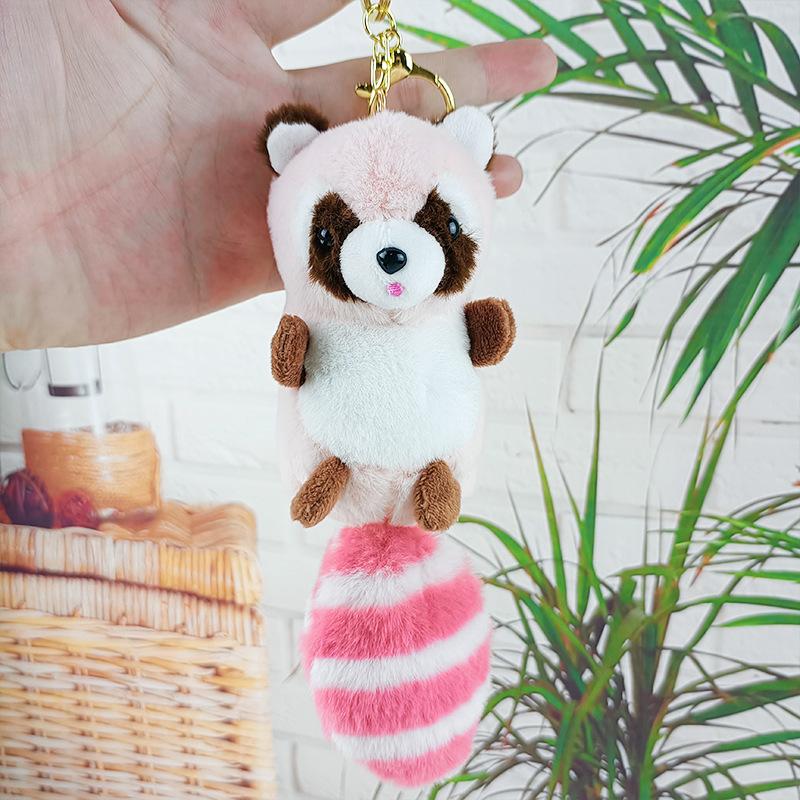 Милый енот плюшевая подвеска игрушка кукла брелок рюкзак брелки аксессуары подарок