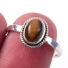 Кольцо из чистого серебра 925 пробы с натуральным тигровым глазом ручной работы, размер 7 I9g15