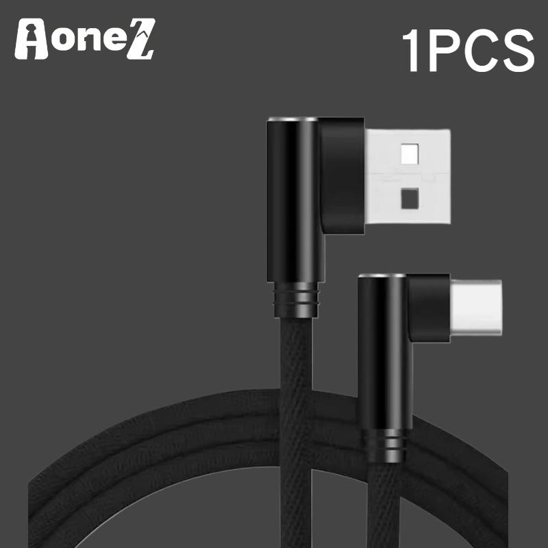 Кабель USB A-C 5A, угловой 90 градусов, быстрая зарядка, зарядное устройство для телефона, кабель для передачи данных Type C для Samsung, Xiaomi, Huawei, 40 Вт, быстрый USB-кабель