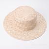 New summer sisal hollow flat-top straw hat, versatile daily wearable hand-woven straw hat, beach photo hat for women