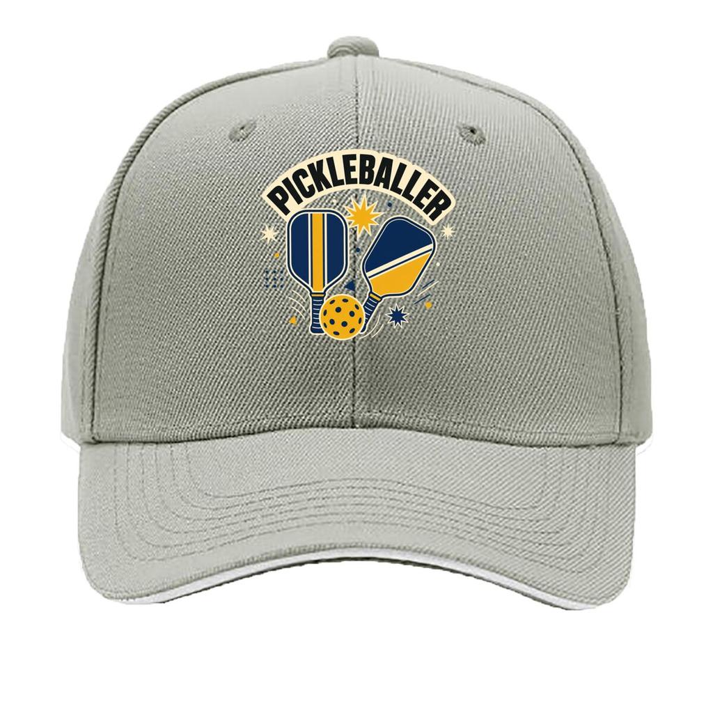 Retro Pickleball Rally Sports Emblem Sandwich Baseball Cap Sun Cap Outdoor Workouts Hat