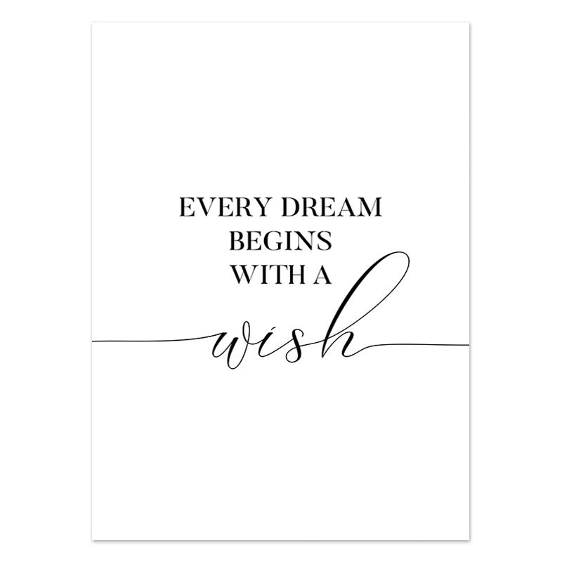 Современный черно-белый одуванчик с цитатами, настенное искусство, холст, живопись, постер, печать, дизайн интерьера, украшение гостиной