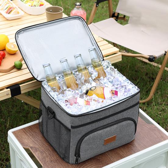 Непромокаемая сумка для пикника большой вместимости с 3-слойной системой изоляции, регулируемыми ремнями, органайзер для еды, сумка-тоут