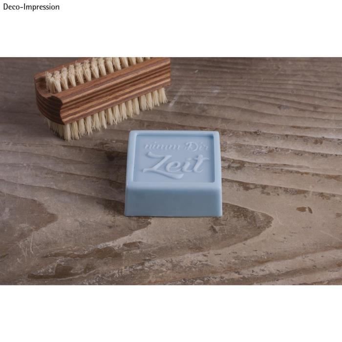 Label - nimm Dir Zeit - 50x50mm - Noir - Message spécial unique - Accessoires de salle de bain