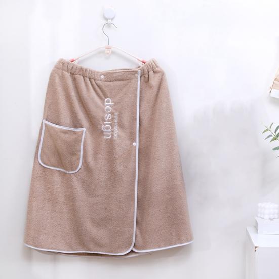 Мужское банное полотенце с карманом из кораллового флиса, быстро впитывающее, регулируемое по талии, застежка на пуговицы, полотенце-обертка, юбка, полотенца для сауны, мужской халат для спортзала, спа, пляжа