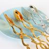 Gold-plated Fruit Salad Clip European Vintage Food Tong Party Supplies Cake Clip  Dessert