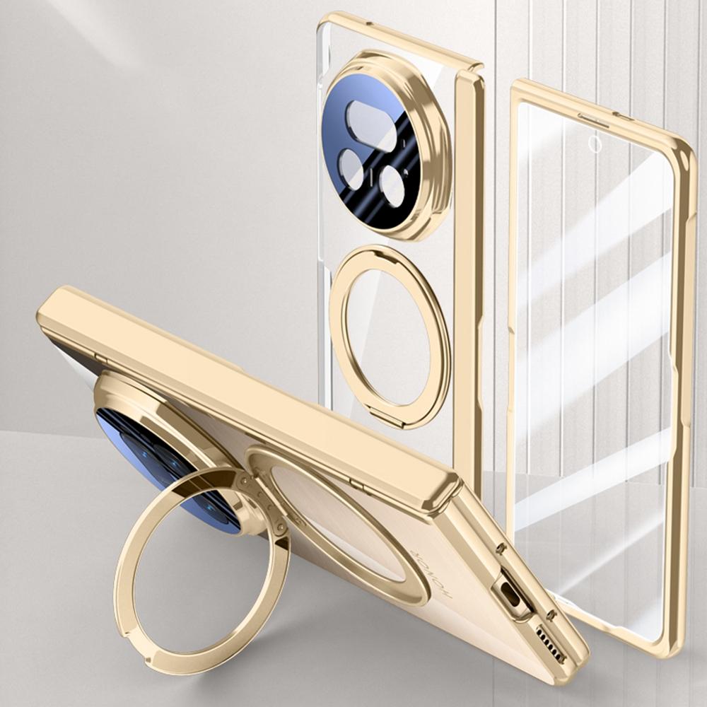 Чехол для Honor Magic V5 5G, совместимый с MagSafe, подставка, гальванизированный ПК чехол для телефона с защитной пленкой для экрана