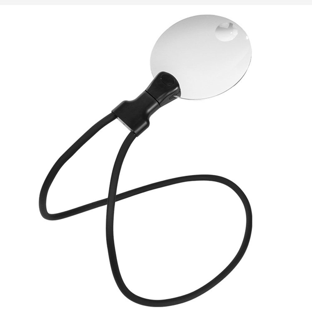Reading 3X/10X Magnifying Glass Neck Hanging Large Hands Free Magnifier High Definition Black Adjustable Magnifier