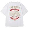 Summer High Quality 100% Cotton English Letter Motorcycle Print Top Breathable Sports Gym Men's Fashion Round Neck T-shirt