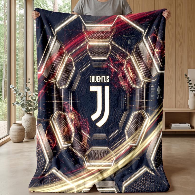 Juventus FC Theme blanket Soft Flannel Blanket Plush Throw Blanket Cozy Sofa Bed Blanket for Home Decor