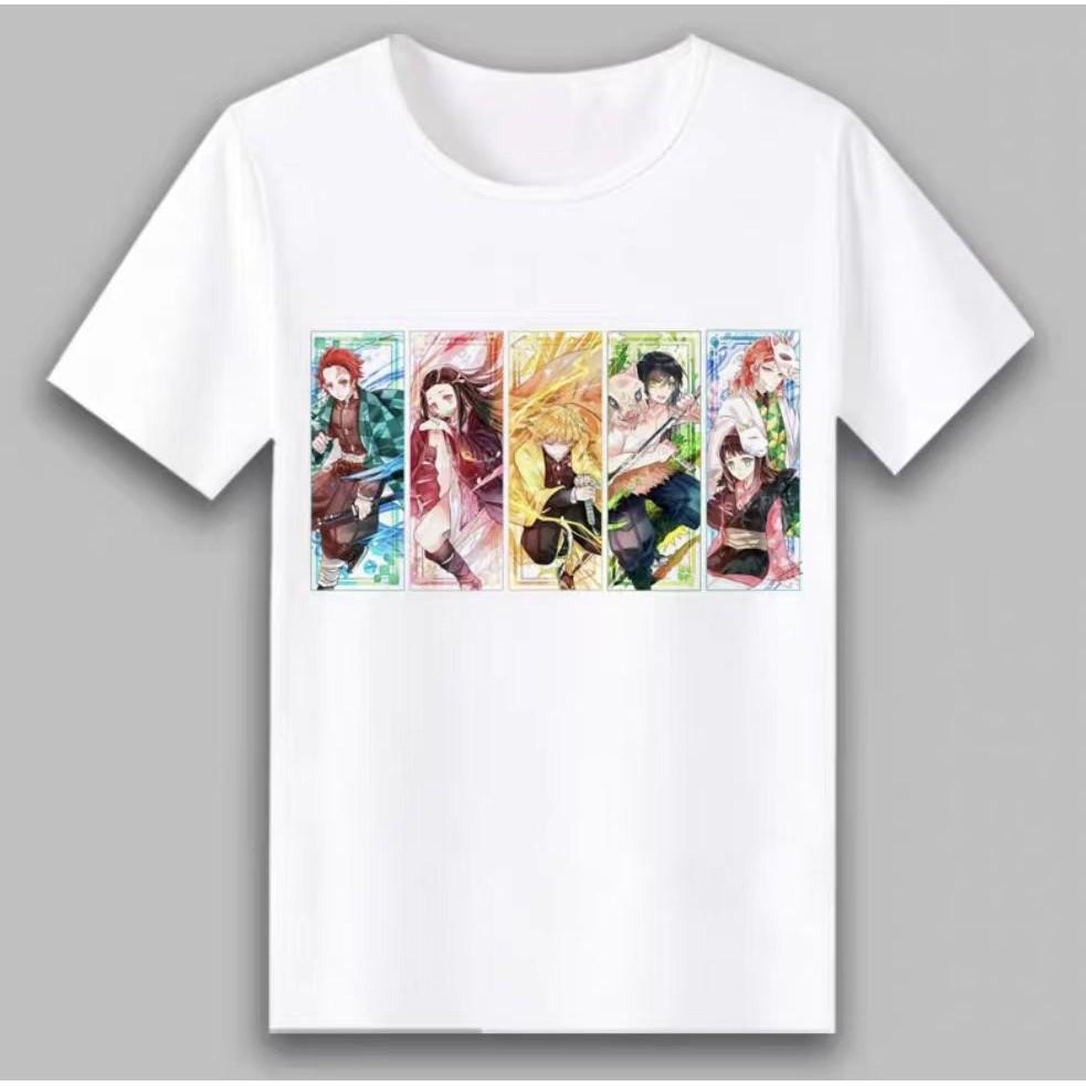 Аниме Клинок, рассекающий демонов Повседневный стиль Мода Унисекс 2025 Новая футболка Лето Новая Ретро мода Мужская и женская уличная одежда