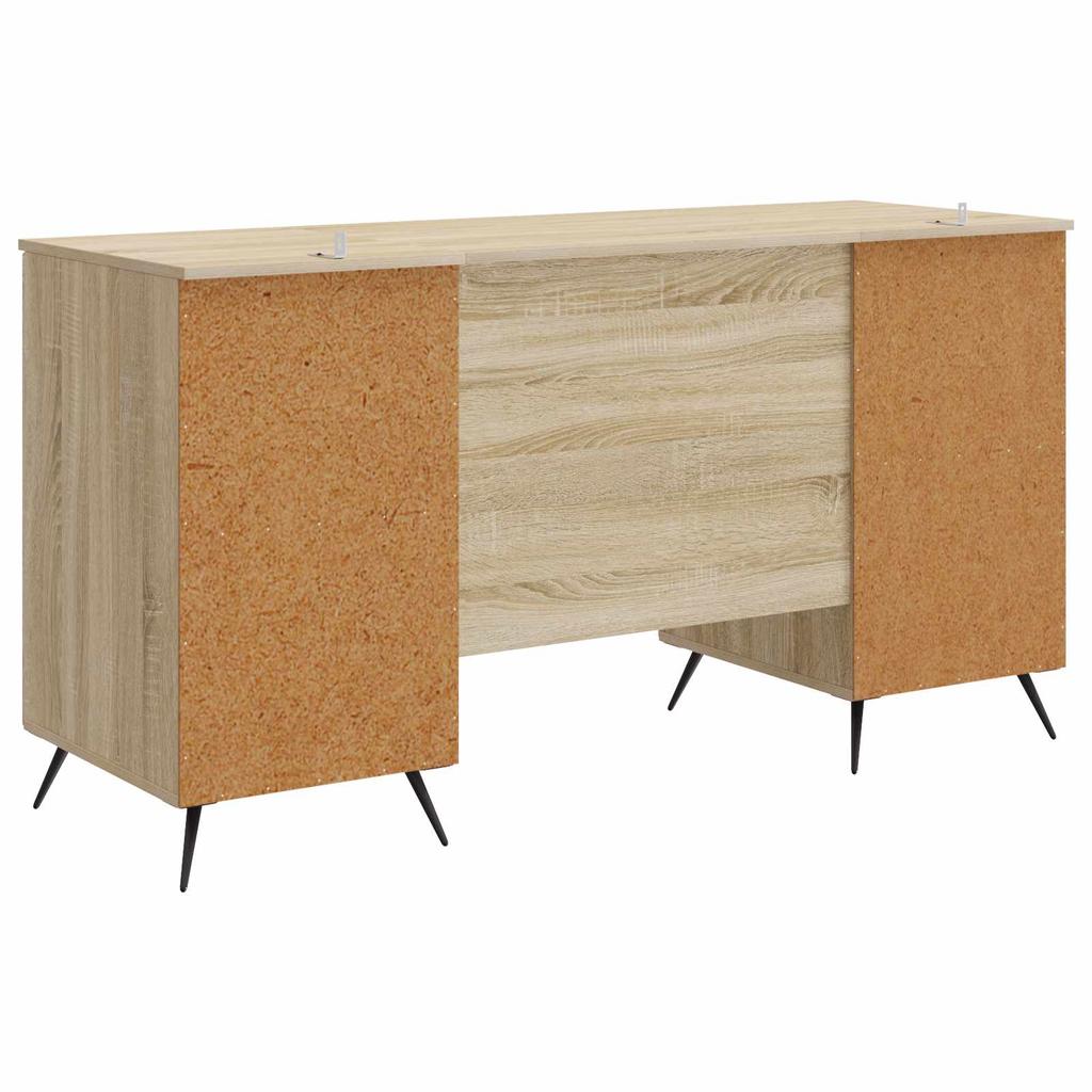 Desk Sonoma Oak Finish 142.5 x 50 x 75 cm Particleboard