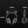 SY-G40 3,5 мм USB проводная управляемая гарнитура Dragon Eyes светящиеся игровые милые кошачьи ушки головные компьютерные наушники с микрофоном для ПК ноутбука