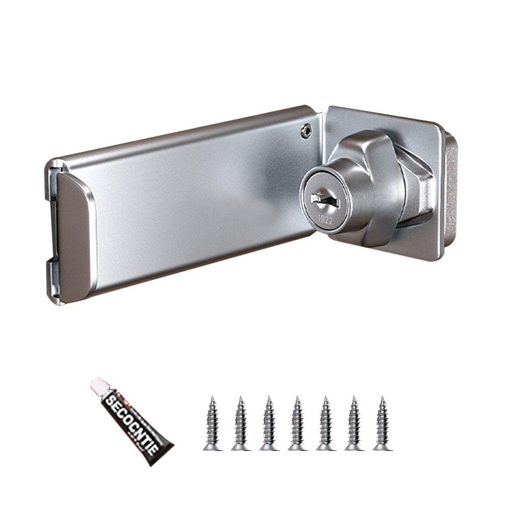 New Stainless Steel Door Clasp Lock 90 Degree Anti-theft Padlock Hasp Right Angle Burglar-proof Door Hasps Door