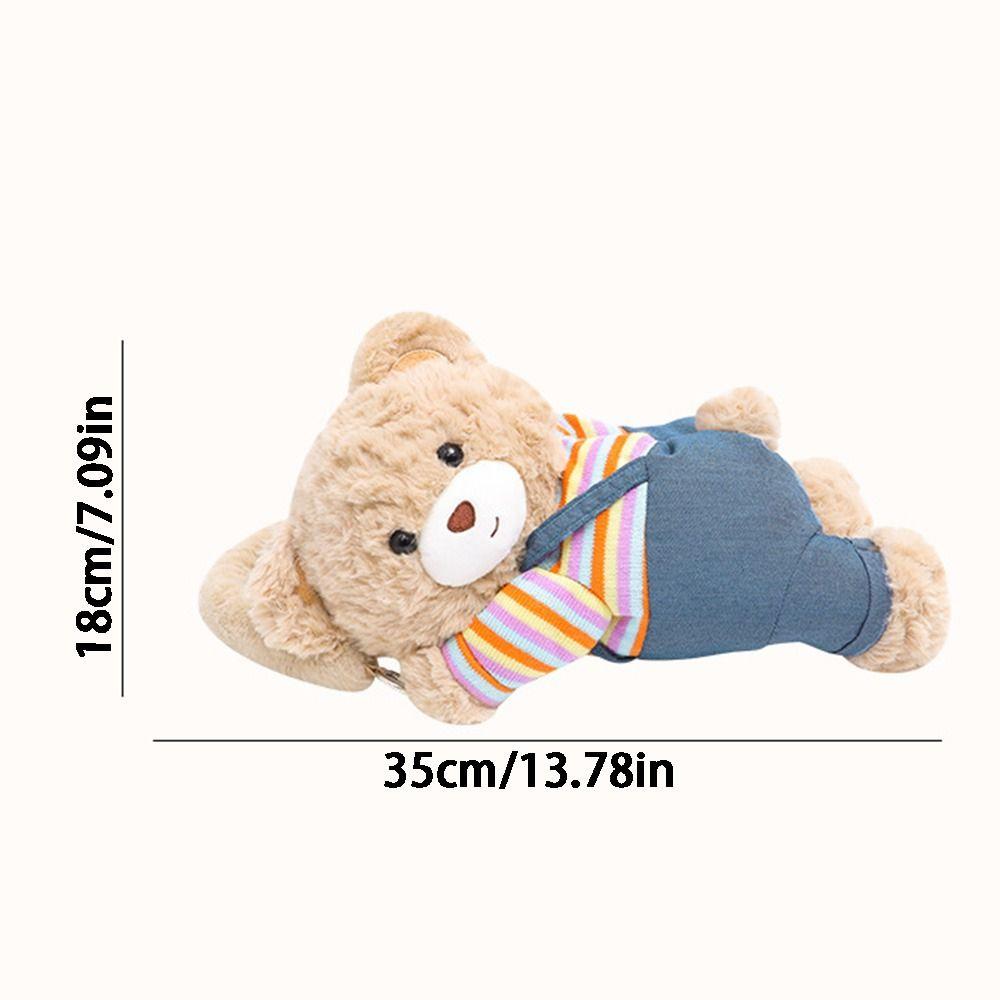 Cartoon Plush Bear Vehicle Tissue Bag Soft Plush Tissue Box Dispenser Towel Paper Holder  Kitchen