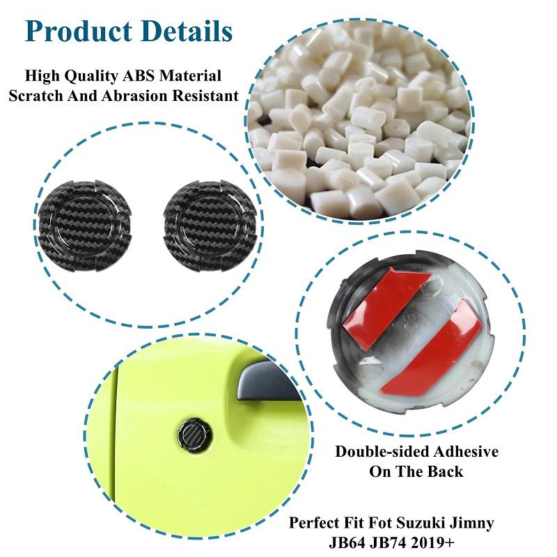 For Suzuki Jimny JB64 JB74 2019 2020 201 2022 2023 Car Door Key Jack Hole Decoration Door Lock Cover Trim Exterior Accessories