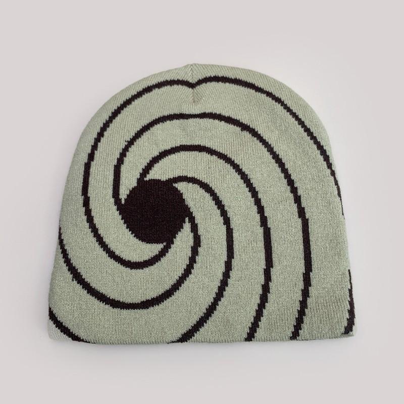Winter Knit Beanie Men Women Minimalist Swirl Warm Streetwear Hip Hop Hat Unisex