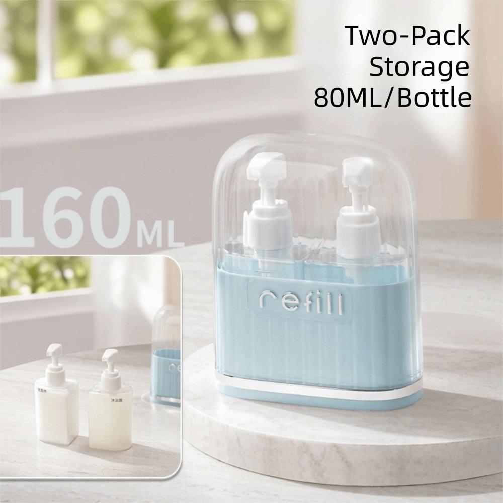 Empty Toiletry Bottles Set 4 In 1 Split Bottle Set Refillable Cosmetic Dispenser Set  For Camping